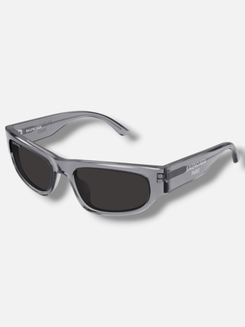 Balenciaga Unisex Gray BB0388S Rectangle Sunglasses 56-19-140